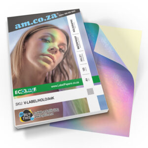 V-LABEL/HOLO/A4K: ECOLine Inkjet-A4 100 Sheets Waterproof Adhesive Paper (Hologram A4/Inkjet)